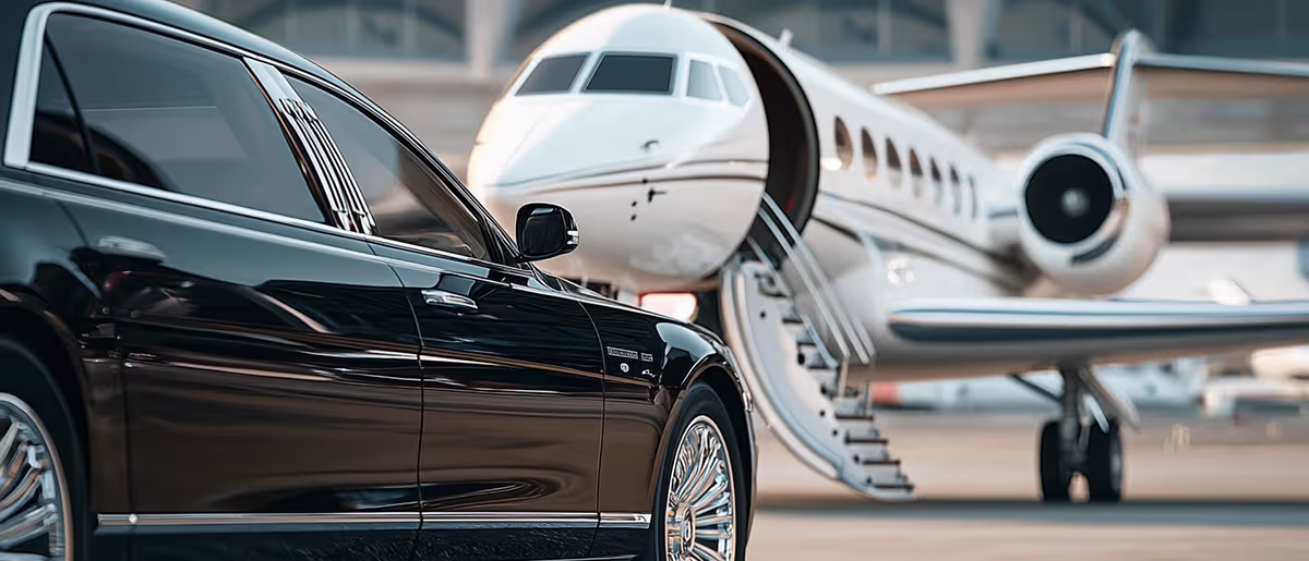 limo ready to pickup from private aviation 